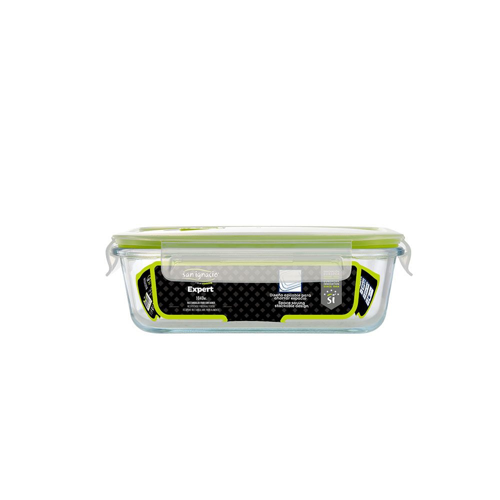 Fiambrera hermética rectangular borosilicato expert 1040 ml
