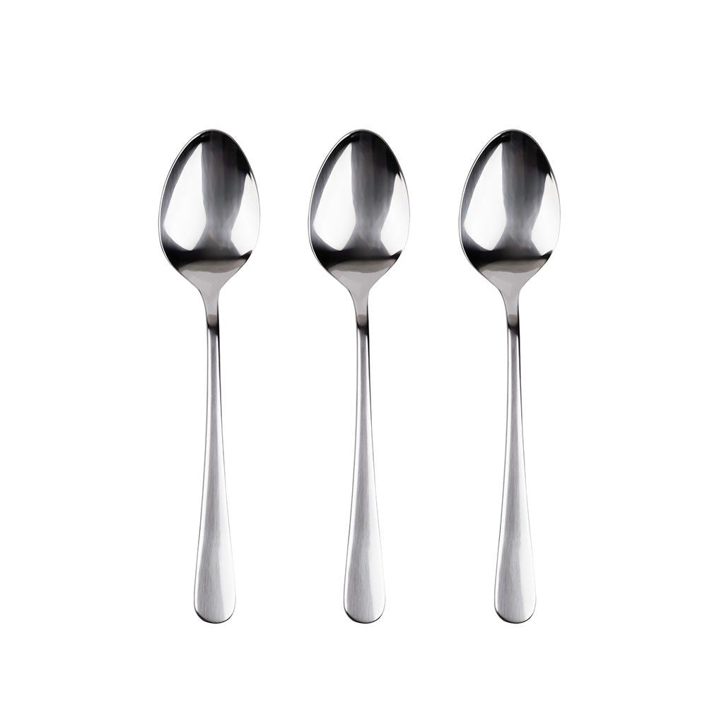 Cuchara de acero inoxidable reciclado brillo natur 3 uds