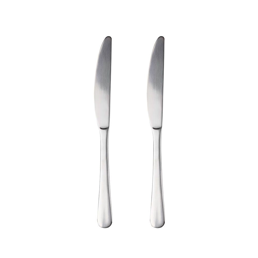 Cuchillo de acero inoxidable reciclado brillo natur, blister 2 uds