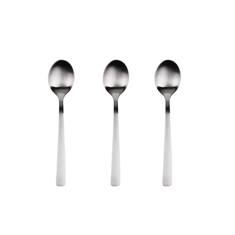 Cucharilla de acero inoxidable reciclado mate root 3 uds