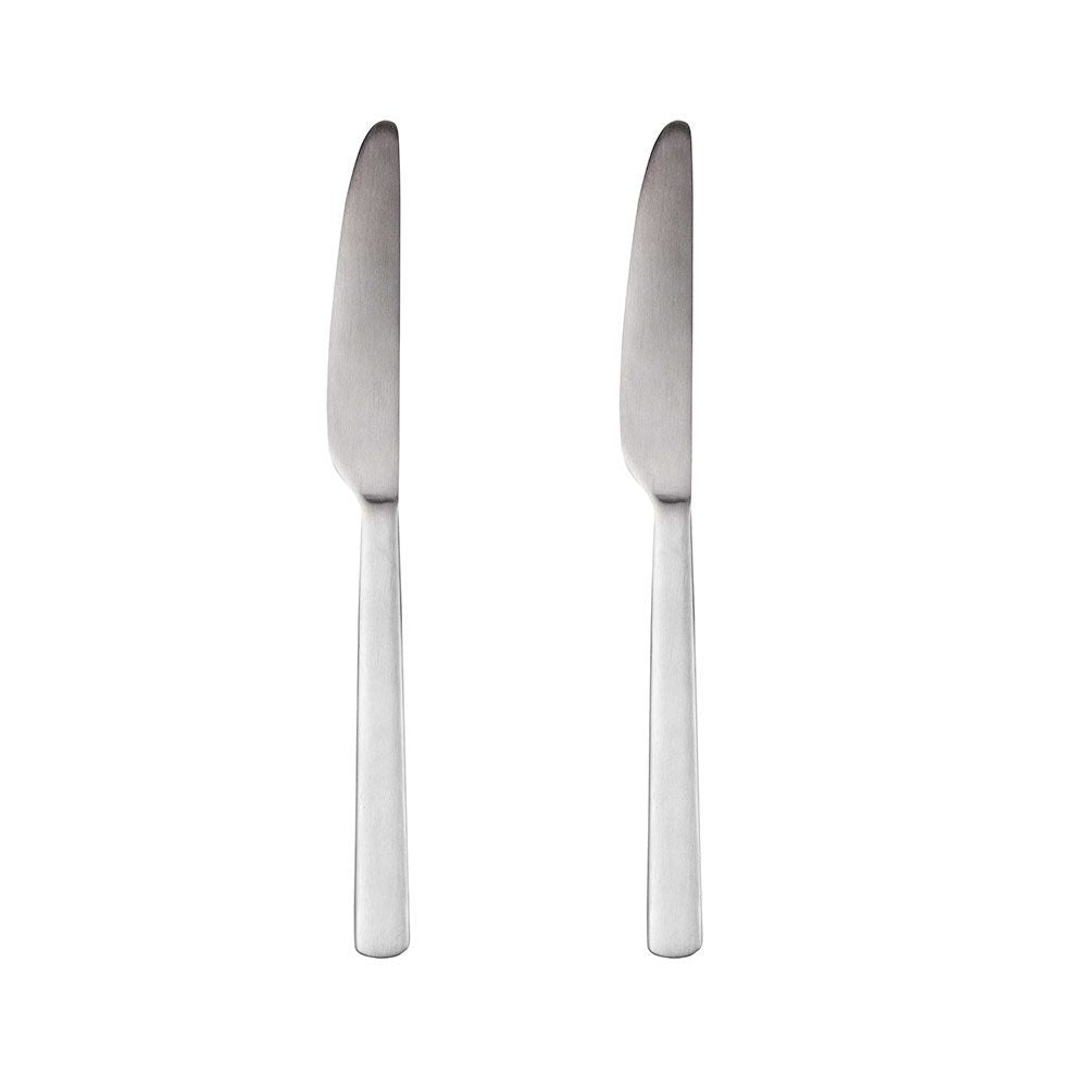 Cuchillo de acero inoxidable reciclado mate root, blister 2 uds