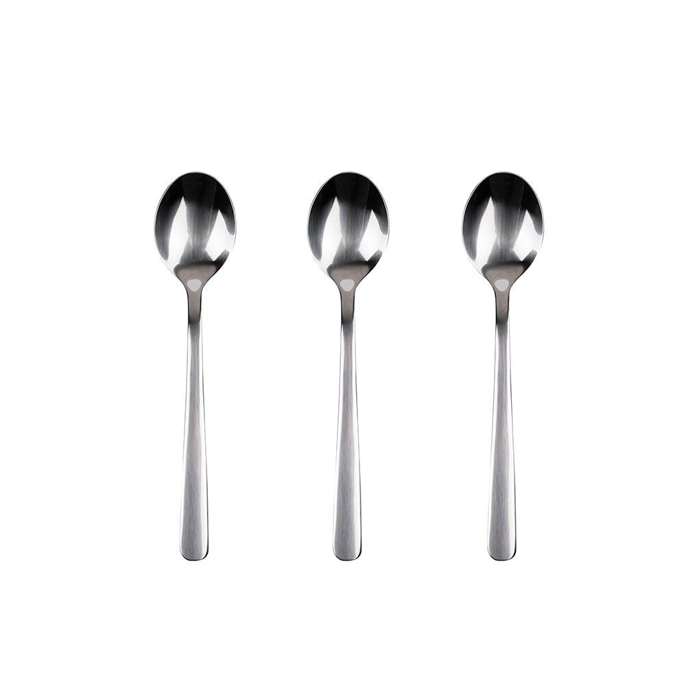 Cucharilla de acero inoxidable reciclado brillo earth 3 uds