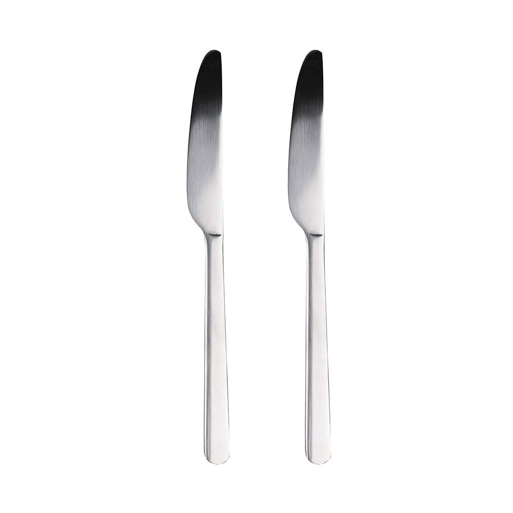 Cuchillo de acero inoxidable reciclado brillo earth, blister 2 uds