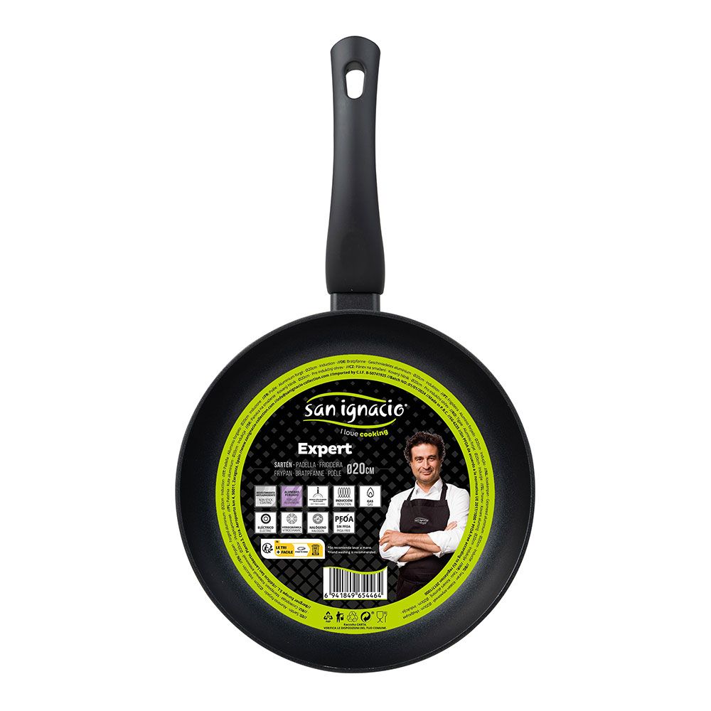 Sartén de aluminio forjado inducción negro expert ø20 cm