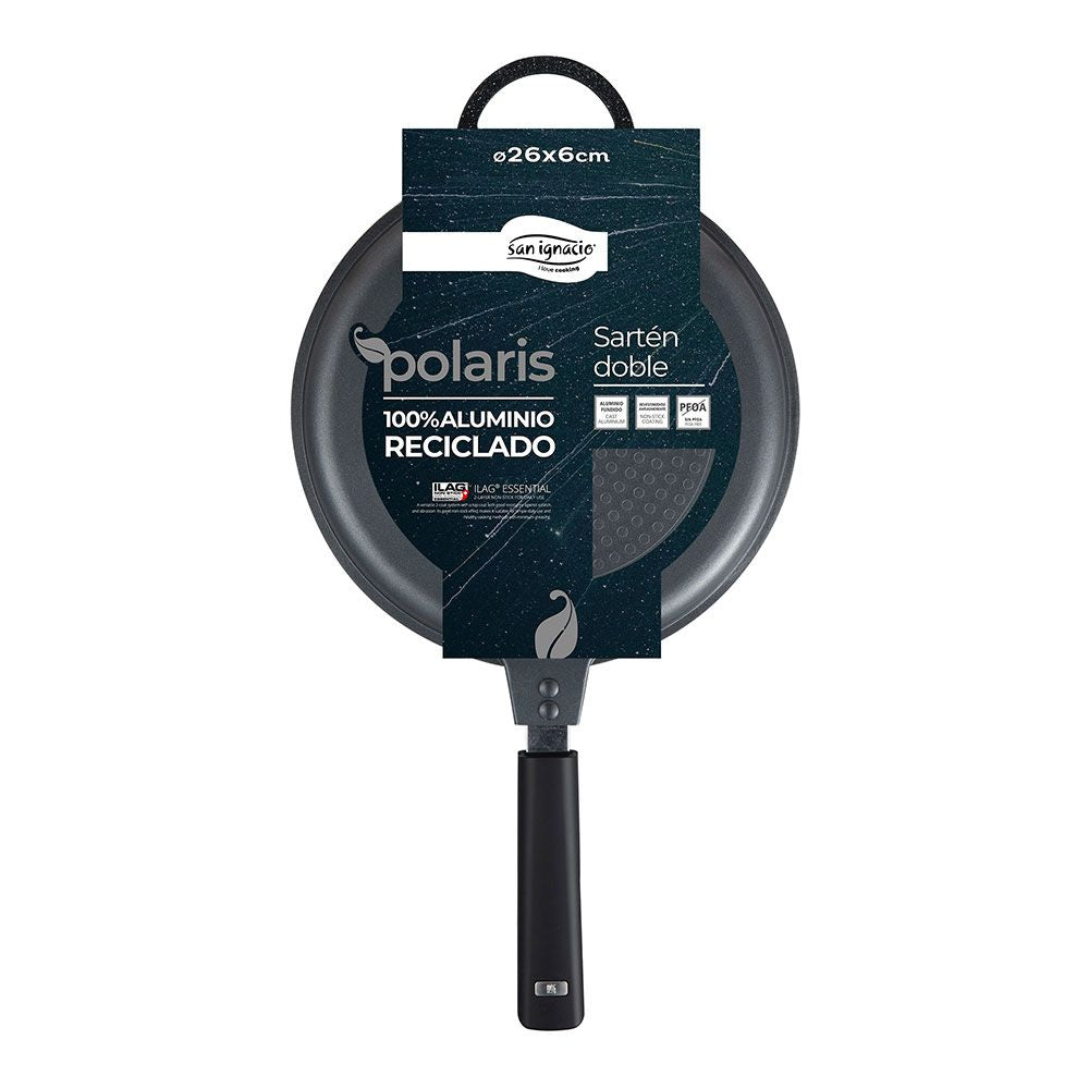 Sartén doble de aluminio ind forjado polaris ø26 cm