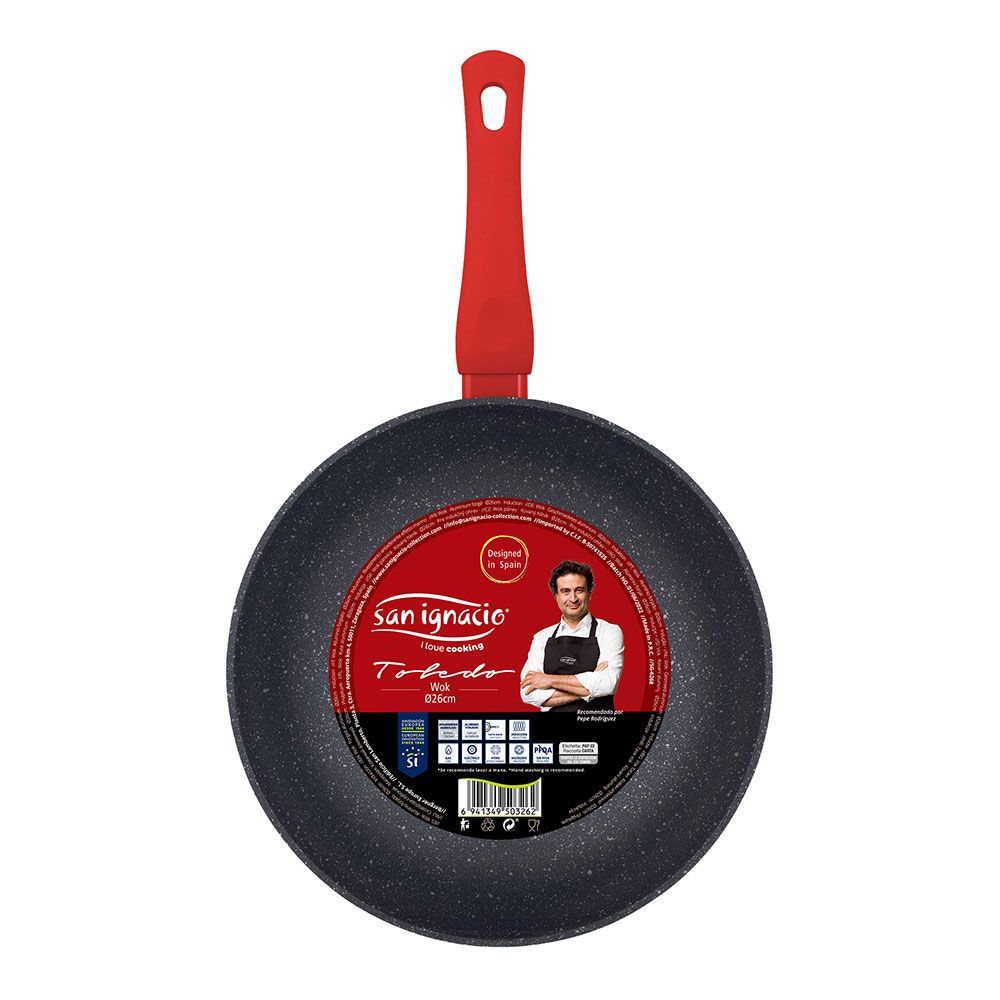 Wok aluminio forjado inducción toledo ø26 cm