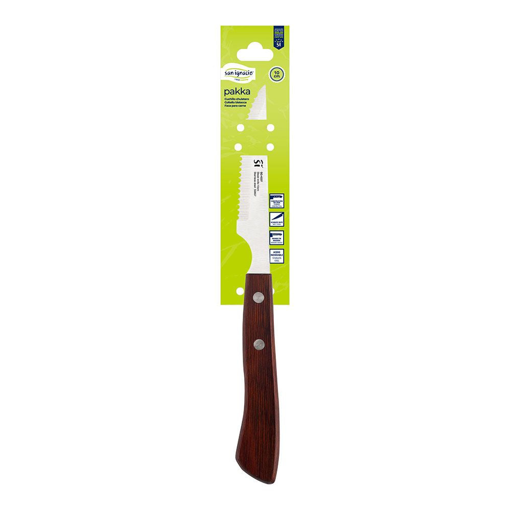 Cuchillo chuletero pakka de acero inoxidable 11 cm