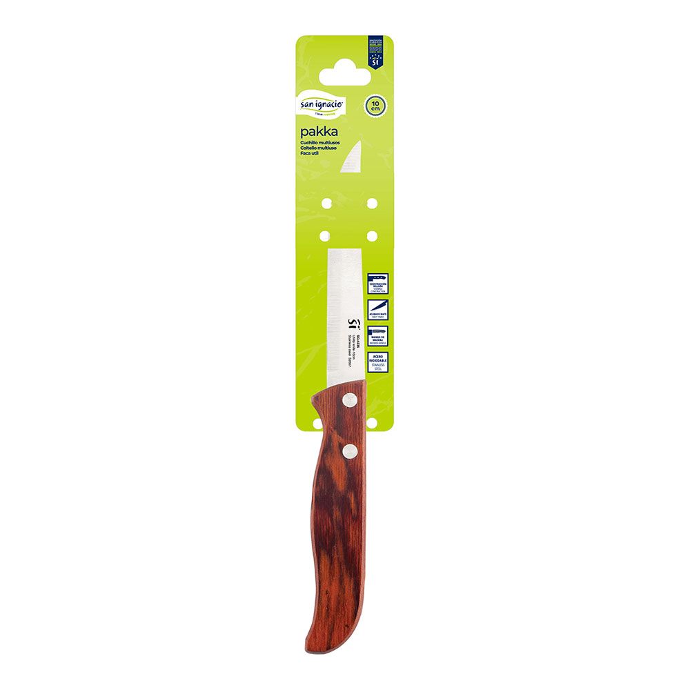 Cuchillo multiusos pakka de acero inoxidable 10 cm