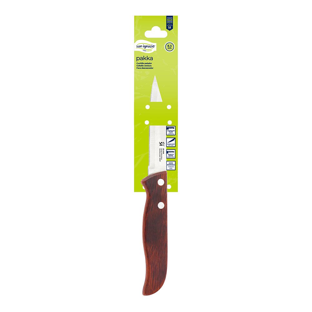 Cuchillo pelador pakka de acero inox 8,5 cm