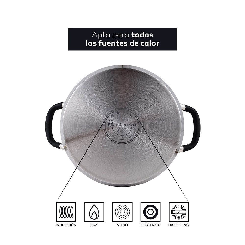 Tartera acero inoxidable con tapa foodies ø28 x 7,5 cm