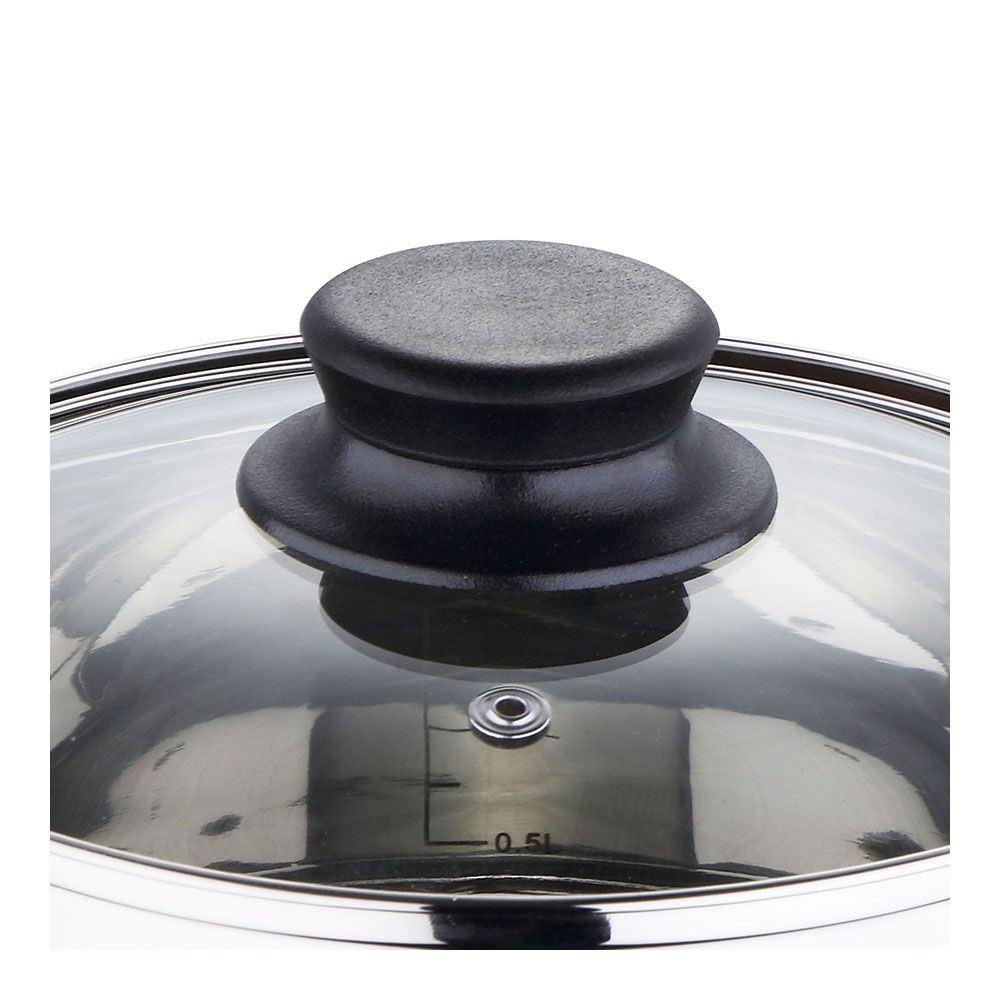 Bateria 5 piezas de acero inoxidable ind toledo: cazo ø16 cm / cacerola con tapa ø18 cm / cacerola con tapa ø20 cm