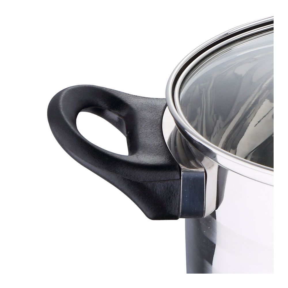 Bateria 5 piezas de acero inoxidable ind toledo: cazo ø16 cm / cacerola con tapa ø18 cm / cacerola con tapa ø20 cm