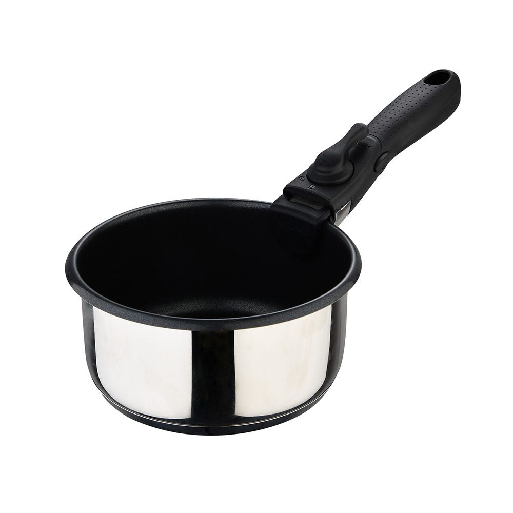 Cazos click & cook acero inoxidable ø16 x 8 cm / ø18 x 9 cm / ø20 x 10 cm + mango multiusos