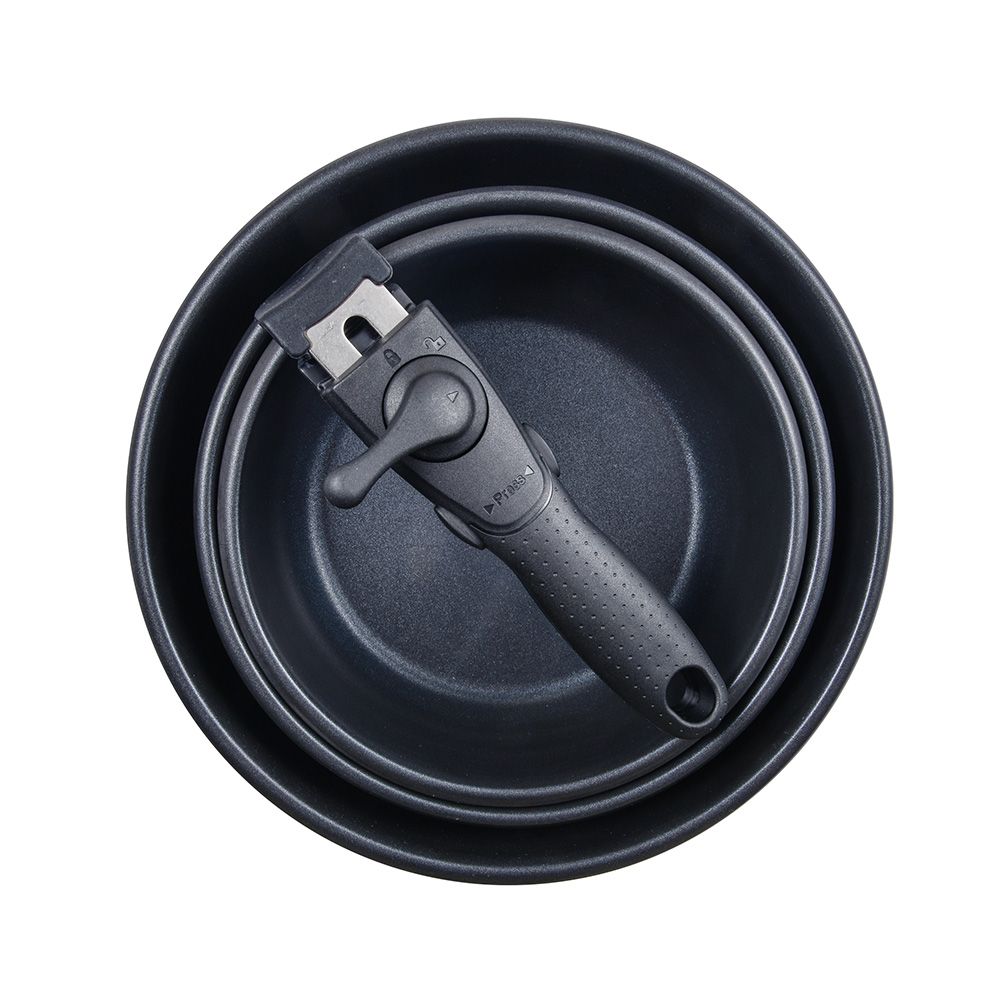 Set 3 sartenes acero inoxidable click & cook ø18 / ø20 / ø24 cm