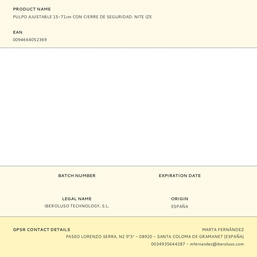 Pulpo ajustable 15-71cm con cierre de seguridad. nite ize
