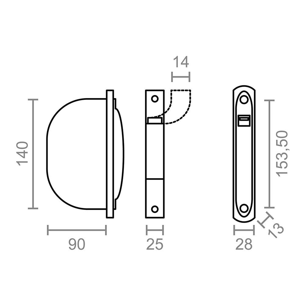 Recogedor empotrable pr01 14 mm blanco
