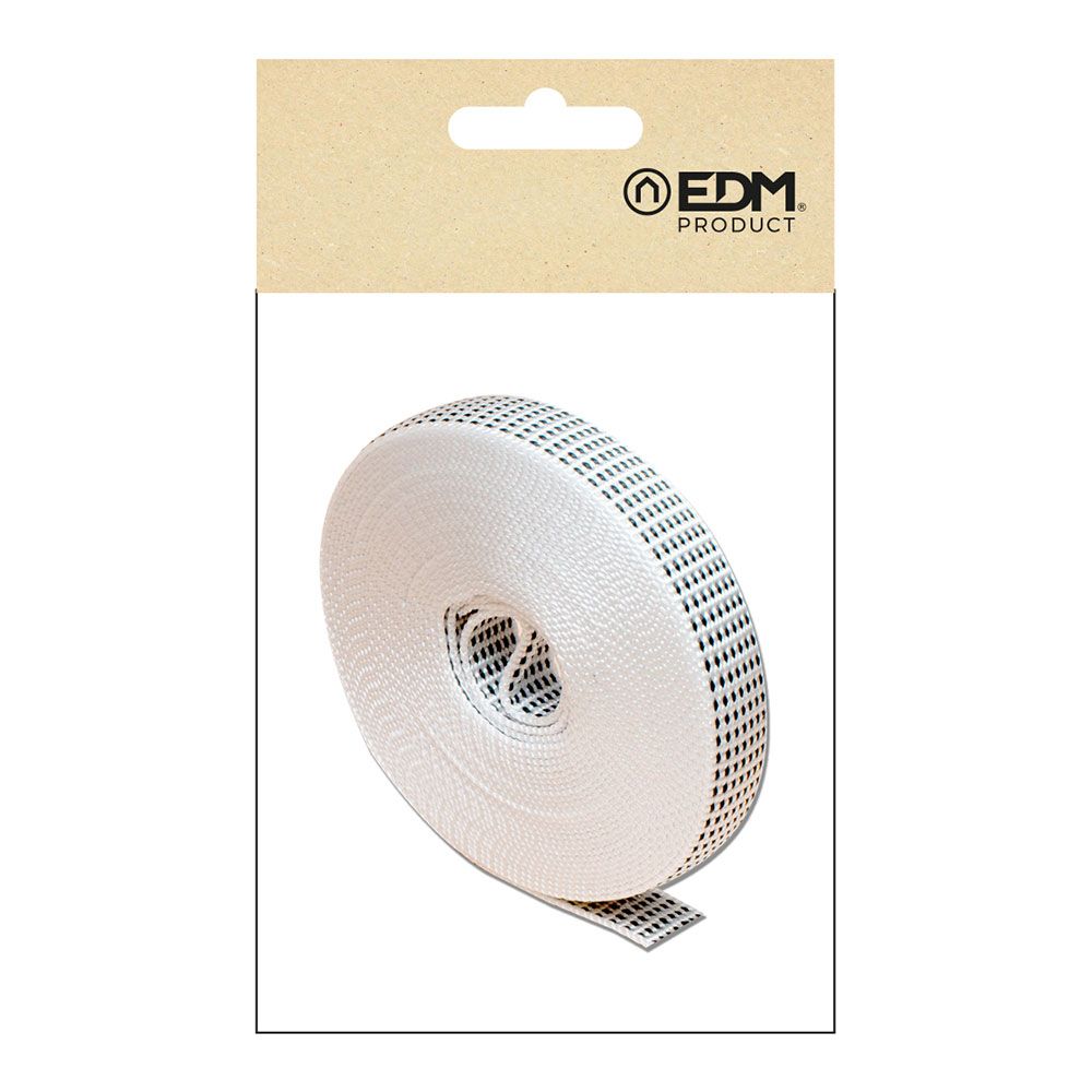 Cinta persiana pr26, blanca con moteado negro, 18 mm x 6 m