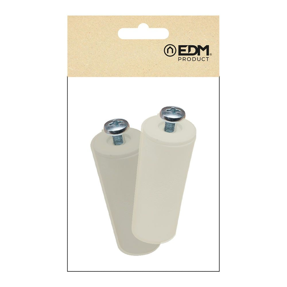 Tope persiana pr08, marfil 40 mm 2 unidades