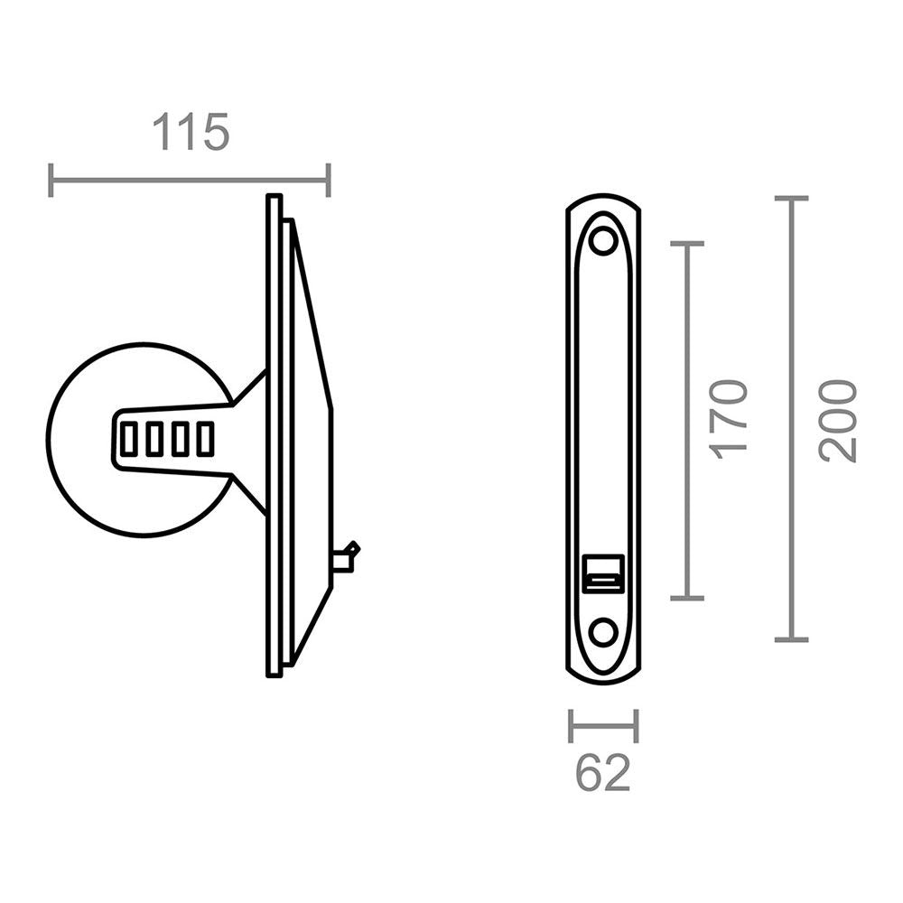 Recogedor empotrable pr04 blanco, 200 x 115 x 60 mm