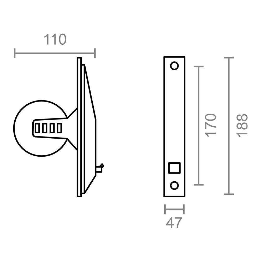 Recogedor empotrable pr05 zincado sin tapa