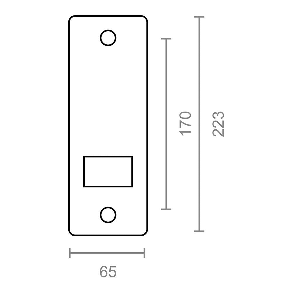 Embellecedor para recogedor pr06 aluminio, 65 x 6 x 223 mm