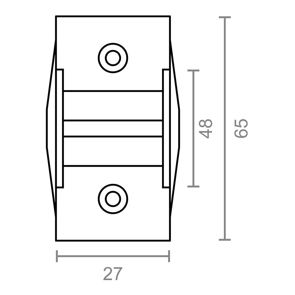 Guia cinta persiana metálica pr11 acabado blanco