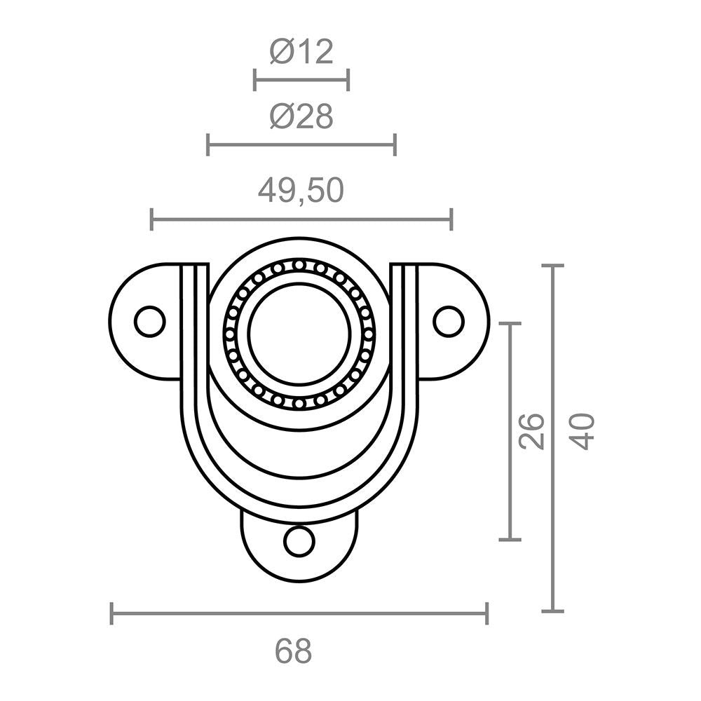 Soporte pr15+rodamento pr16 28 mm zincado