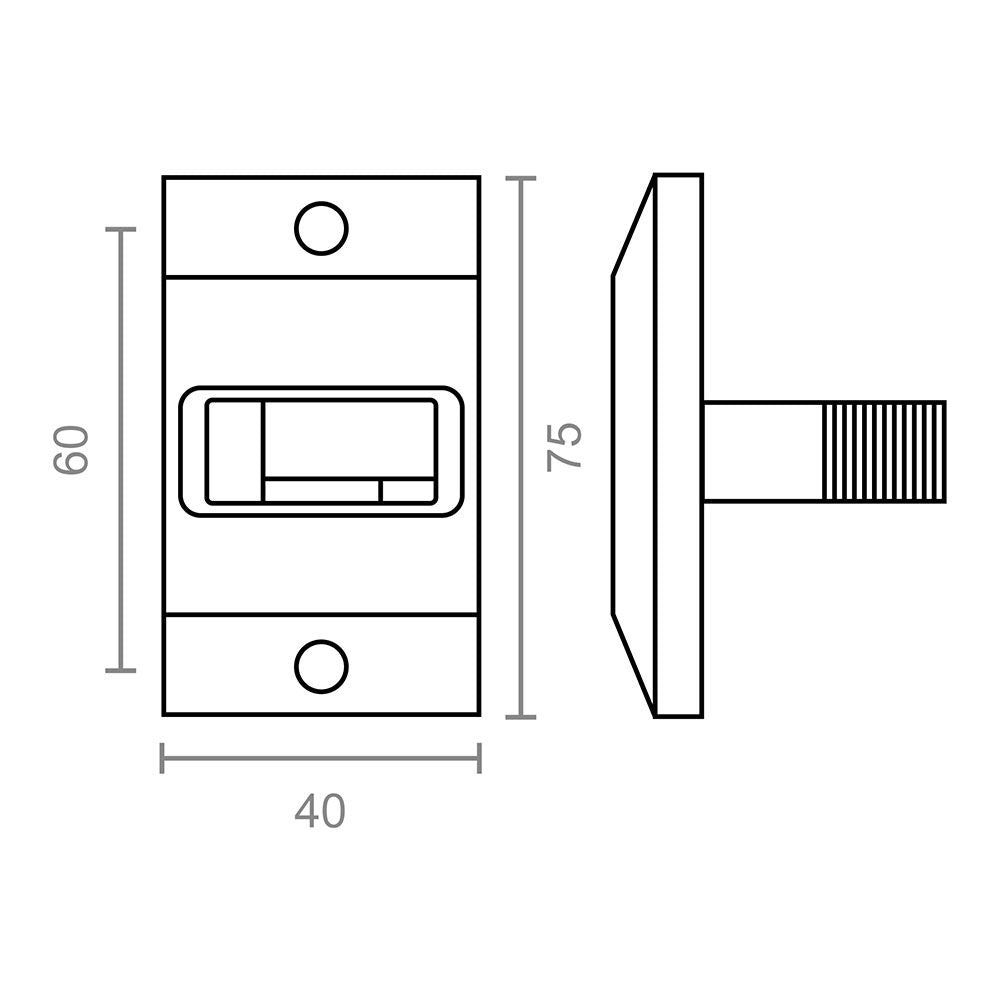 Guia cinta oscilante con muelle pr28 blanco, 75 x 40 mm