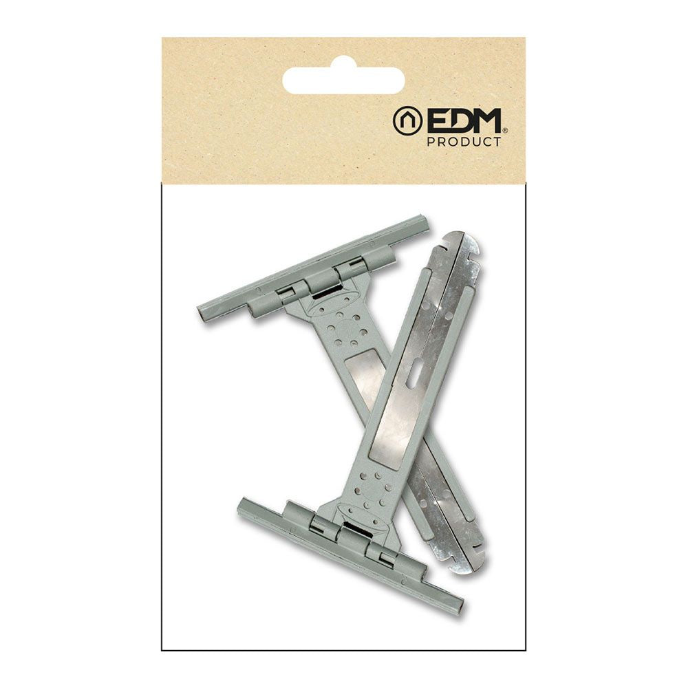 Tirante con fleje pr18 gris, 150 x 105 x 10 mm. 2 unidades