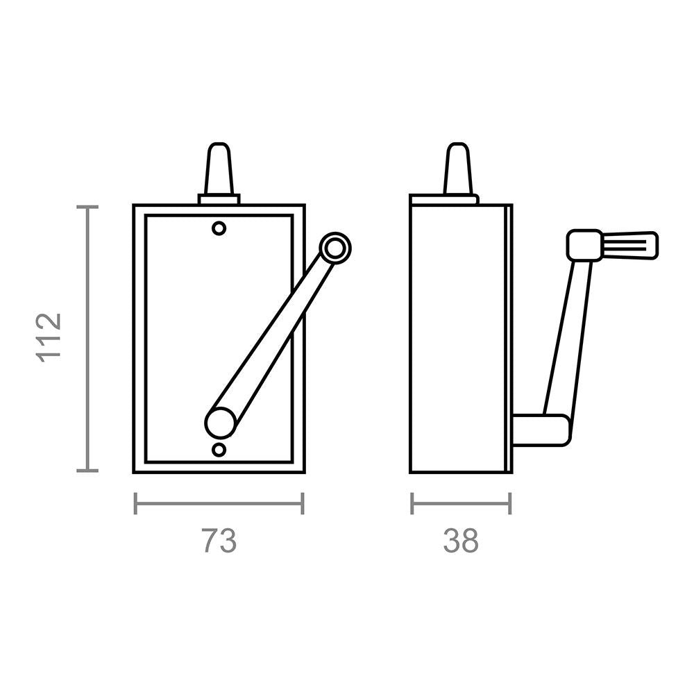 Torno persiana empotrado pr17 20 kg blanco