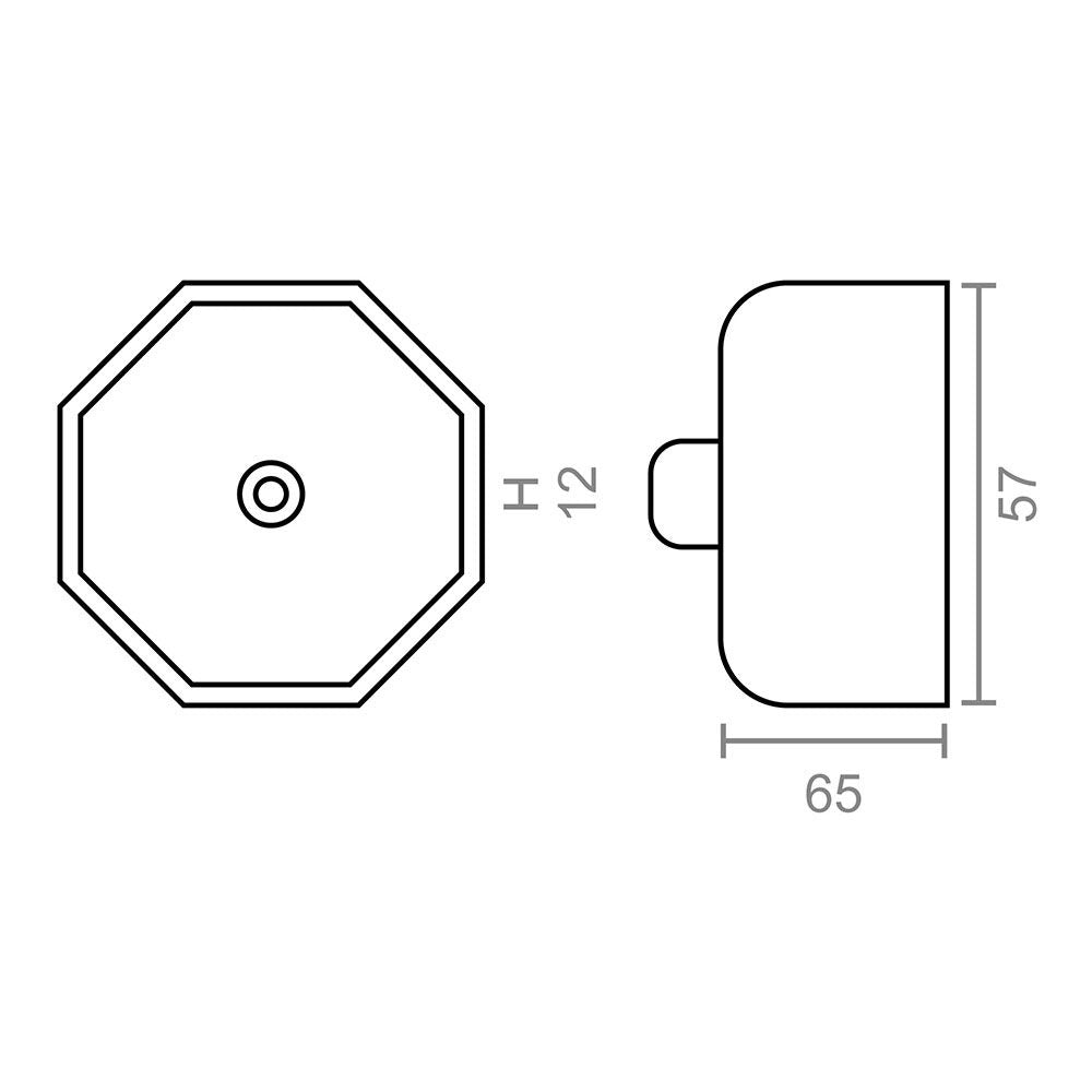 Contera metálica pr20 zincado 57 mm