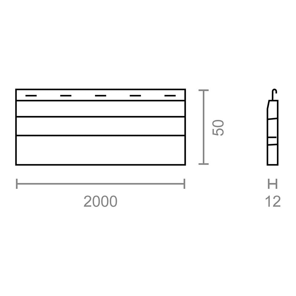 Lama persiana final pr24 para 39 mm / 52 mm blanco 52 mm x 12 mm x 2 m