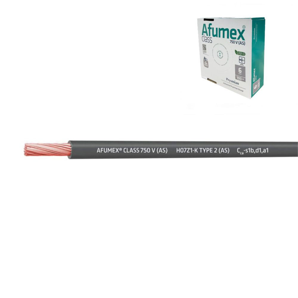 Cablecillo h07z1-k(as) 6,0 mm² gris euro/m