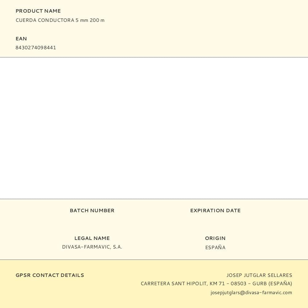 Cuerda conductora 5 mm 200 m