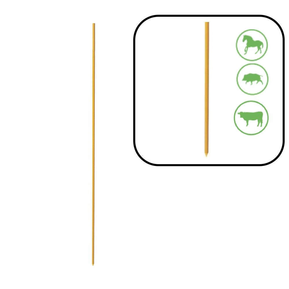 Pack 50 piquetas fibra amarilla 120 cm