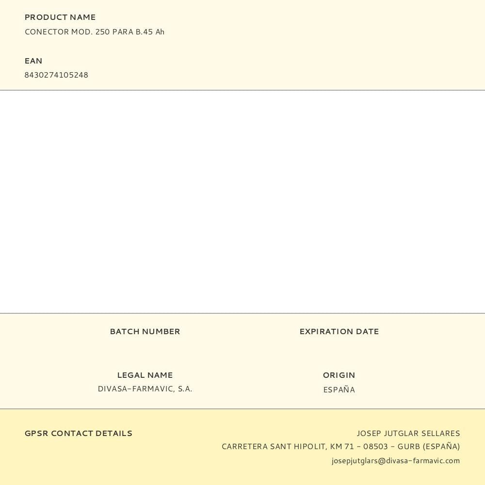Conector mod. 250 para b.45 ah