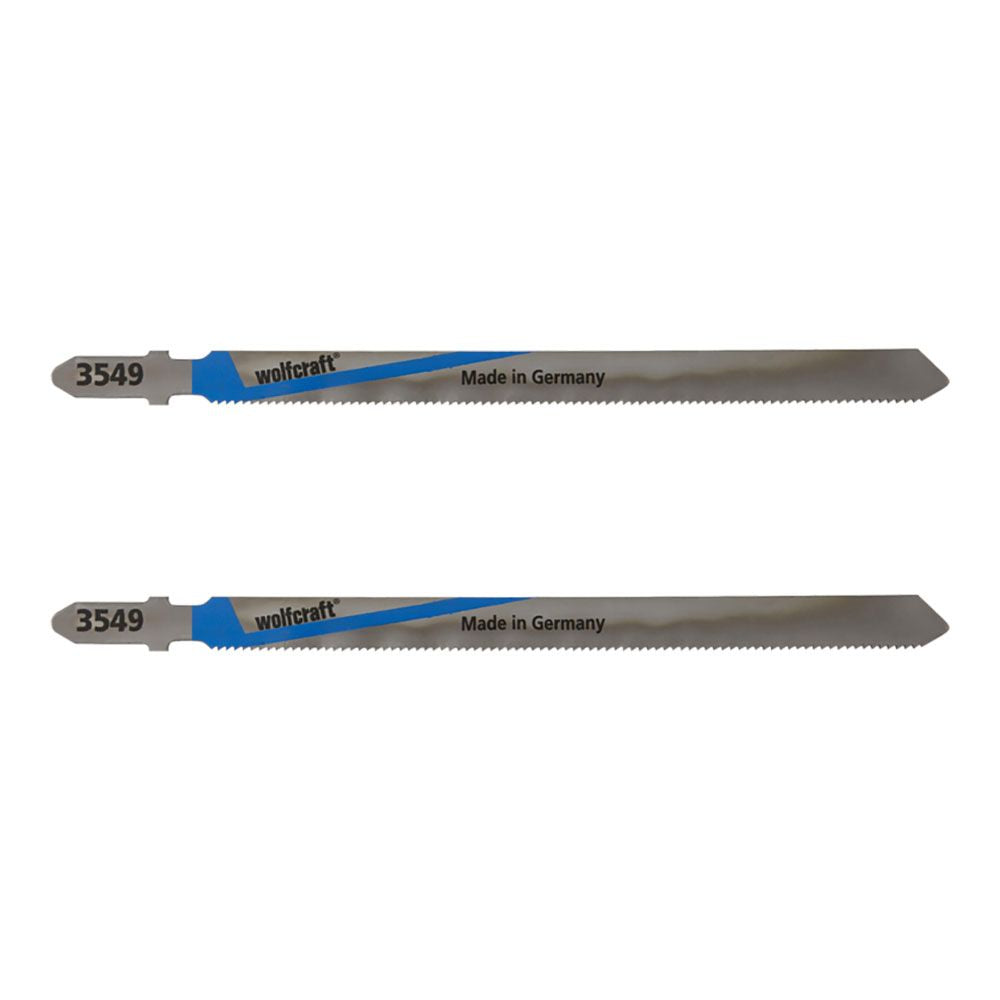 Hoja de sierra de calar hss 130 mm, vástago t, metal, 2 uds