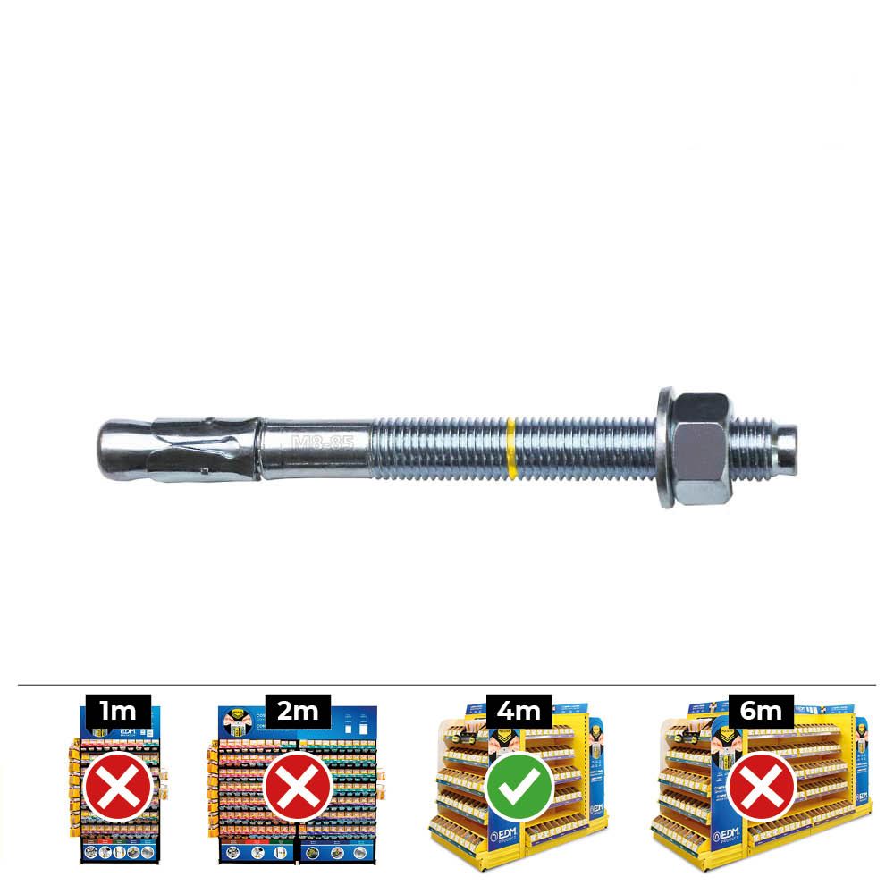 Anclaje homologado ce bap ø10 x 92 mm/17 zincado, caja 40 uds