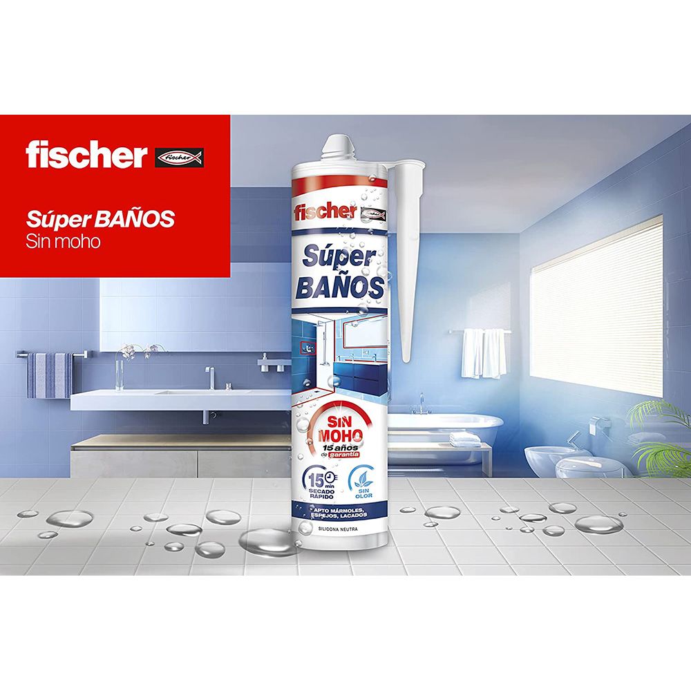 Silicona super baños sin moho translucida 280 ml