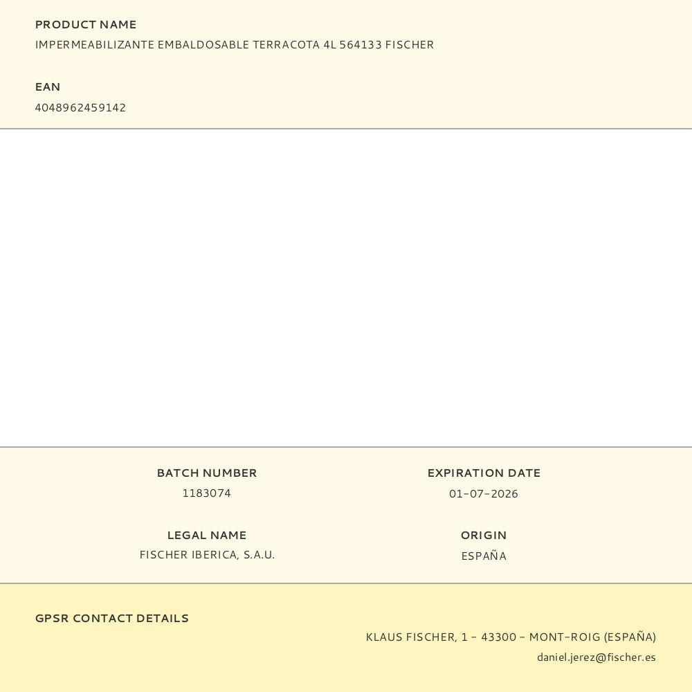 Impermeabilizante embaldosable terracota 4 l