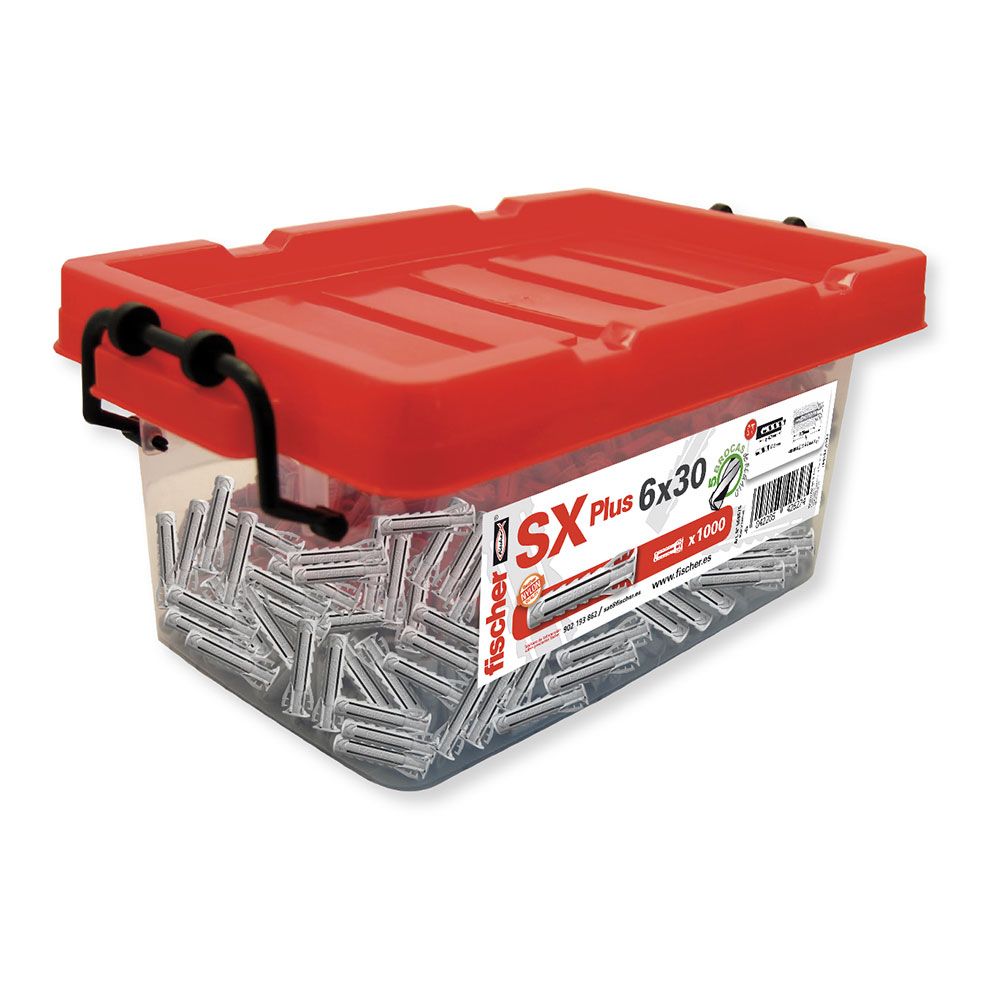 Taco sx plus ø6 x 30 mm, caja 1000 uds