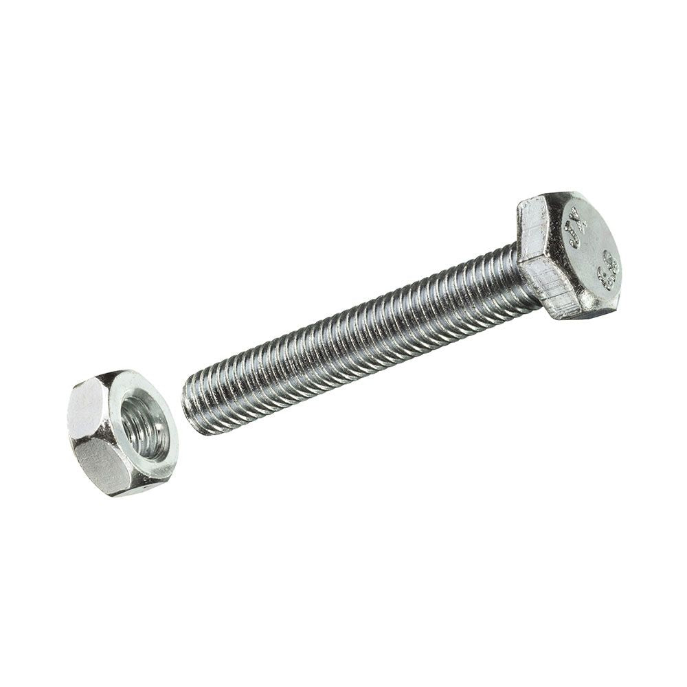 Caja l 50 unid. tornillo metrica cab hex+tuerca cinc m 6x16mm fadix