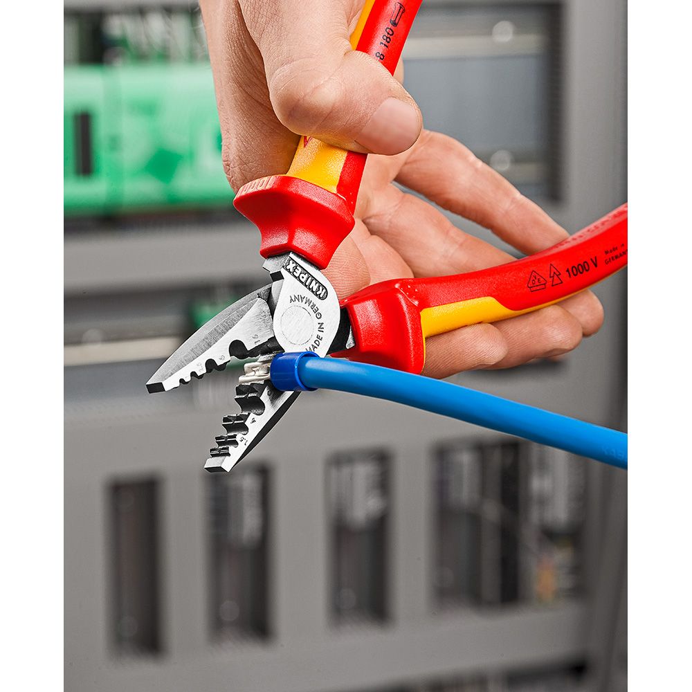 Alicates para entallar punteras 180 x 56 x 28 mm