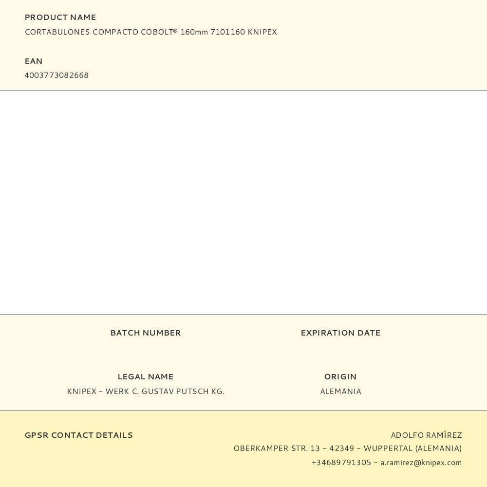 Cortabulones compacto cobolt® 160 mm