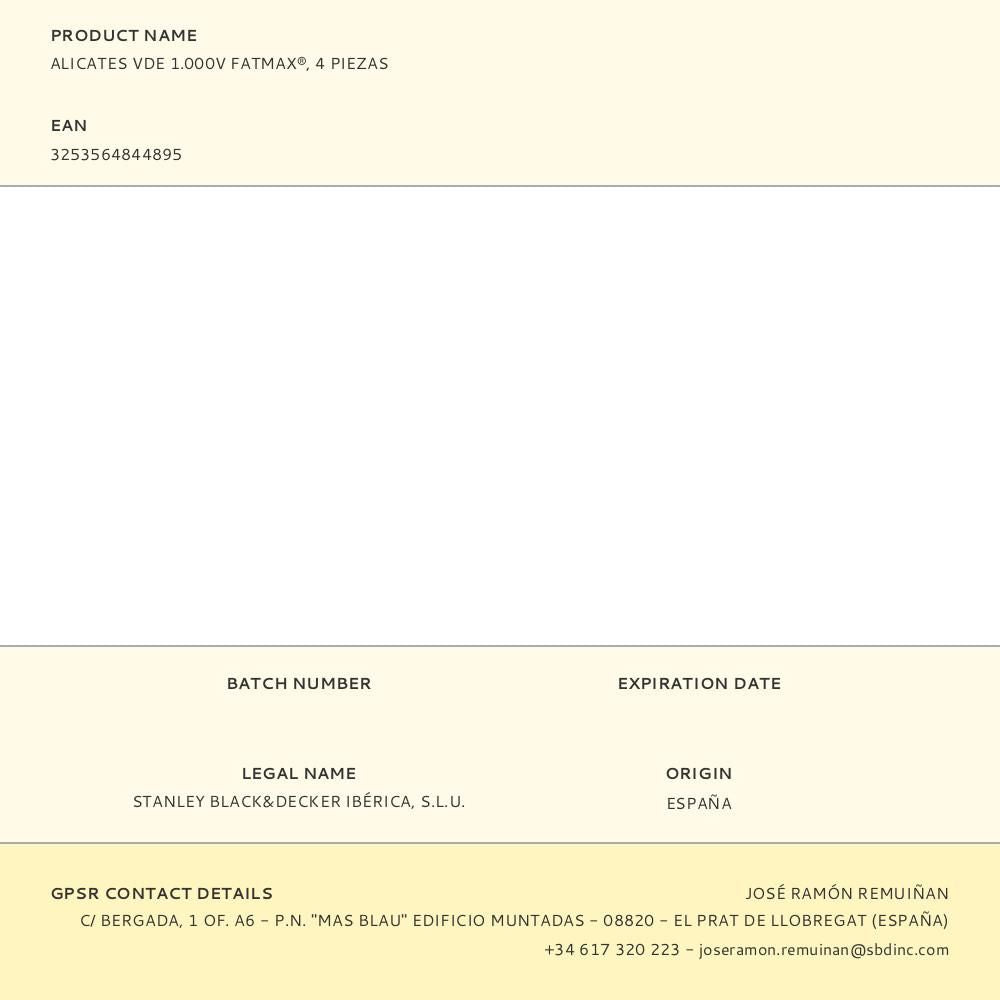 Alicates vde 1.000v fatmax®, 4 piezas