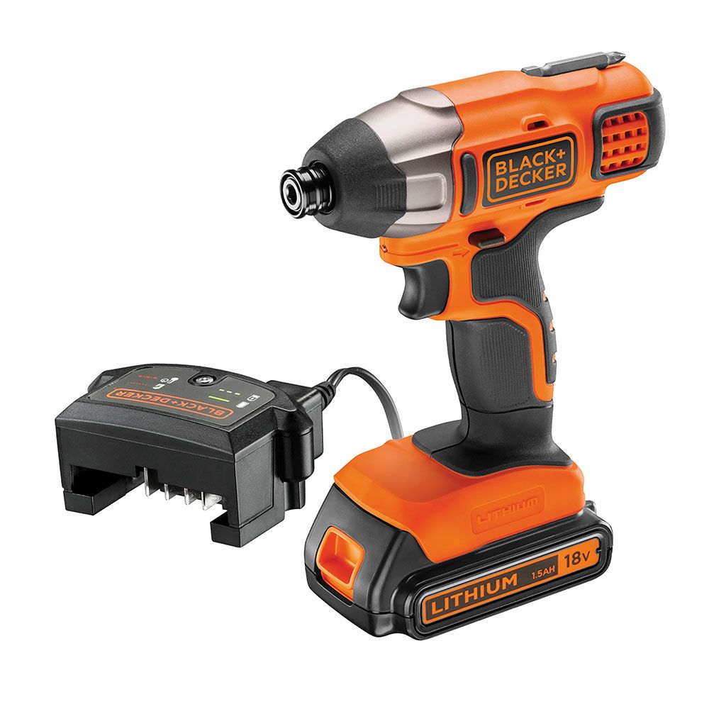 Kit atornillador de impacto 18 v ¼ pulg con batería 2.0ah y cargador