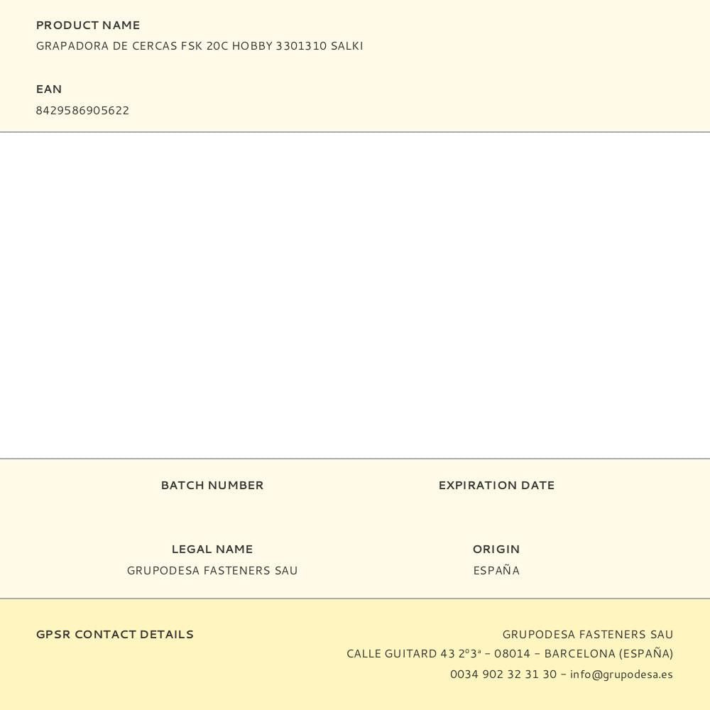 Grapadora de cercas fsk 20c hobby