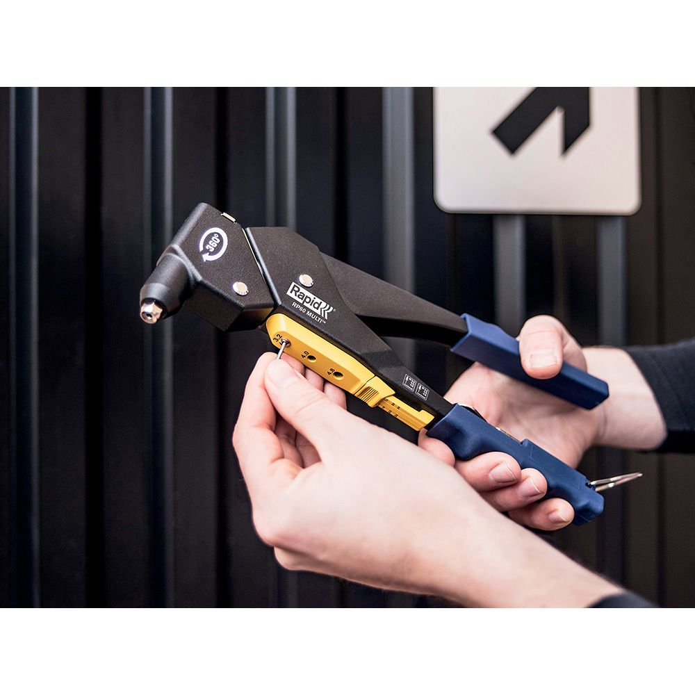 Remachadora manual rp60 cabezal giratorio multi