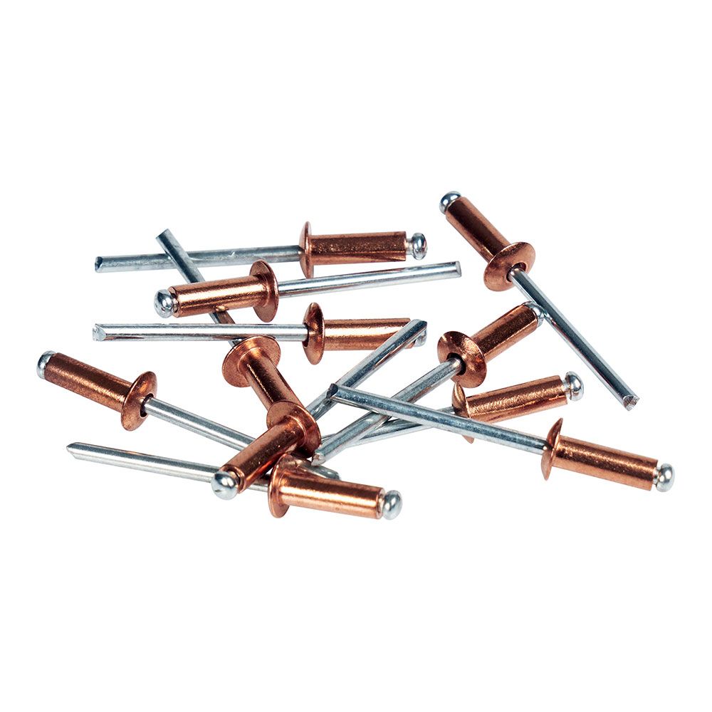 Remaches de aluminio cobreado ø4 x 10 mm, blister 50 uds