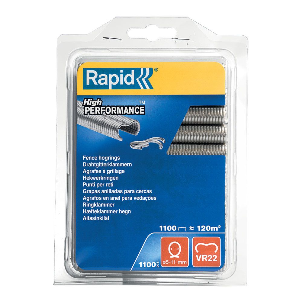 Grapas anilladas para cercas vr22 galvanizada, blister 1100 uds